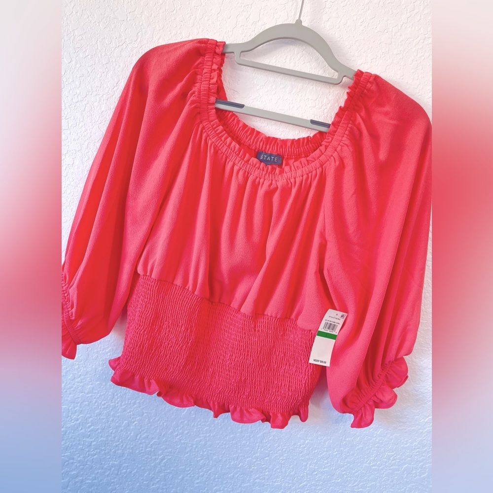 ⭐️1.State⭐️ Top Size L color: coral